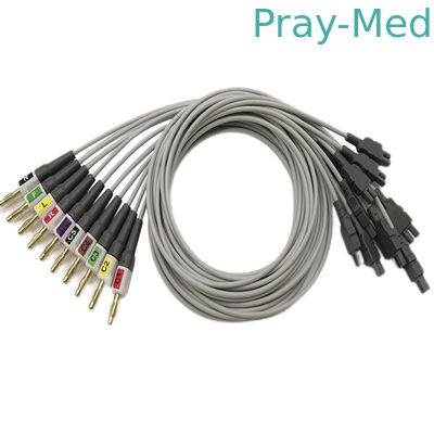 خرید GE CAM 14 EKG ECG Lead Wire TPU 0.9M 2016032-001 with Banana/Clamp Adapter تولید آنلاین