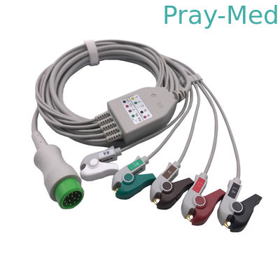 خرید کابل Mindray IPM 8/10/12 ECG , دور 12 پین 3 / 5 لید 040-00961-00 EA6251B 3.6m تولید آنلاین