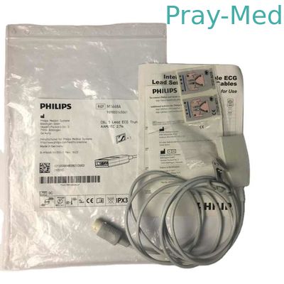 خرید کابل اصلی 12 پین ECG 5 سرب 989803145061 M1668A 2.4m تولید آنلاین