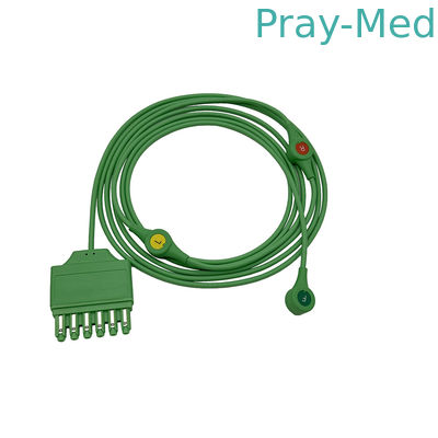خرید استفاده مجدد از Drager 3 Leadwire ECG MonoLead Cable ECG Leadwire Snap MS14555 تولید آنلاین