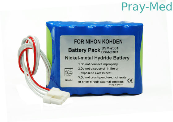 خرید باتری قابل شارژ پزشکی 12v 3800mAh برای Nihon Kohden BSM2301 / BSM2301K / BSM2303C تولید آنلاین