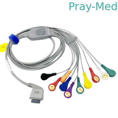 خرید AHA IEC TPU Holter ECG Cable for Biomedical 26 Pin Snap Connector تولید آنلاین