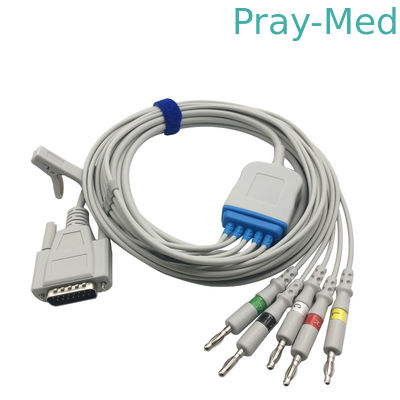 خرید کابل ECG Mindray اطفال بزرگسالان 5 سرب 15 پین با مخلوط موز تولید آنلاین