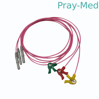 خرید 3Lead 5Lead Din Type IEC AHA ECG Patient Cable TPU Jacket Leadwire تولید آنلاین