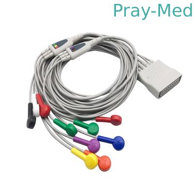 خرید 12-lead leadset Diagnostic ECG ST80i cable AHA 1.5m for HP 989803180121 989803180131 تولید آنلاین
