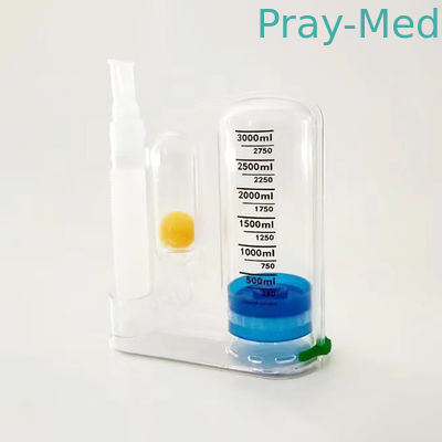 3000cc Single Ball Lung Breathing Trainer اسپیرومتر قابل تنظیم برای ورزش تنفسی