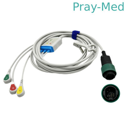کابل ECG اتصال مستقیم ییلانگ 3/5 سرب IEC به طول 3.6 متر برای مانیتور بیمار