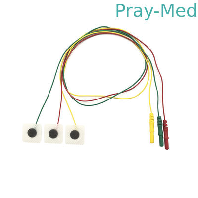سازگاری ECG یکبار مصرف سیم های سرب الکترود 3 سرب بسته فردی IEC