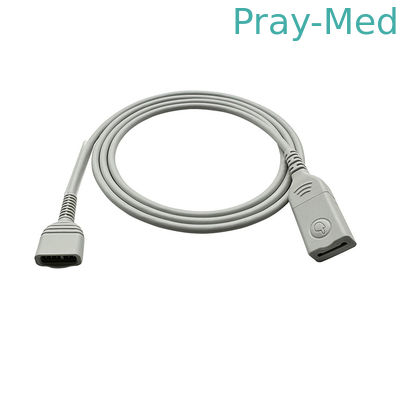 بيس ويستا دو طرفه 10Pin EEG Monitor Adapter کابل 4 الکترود رنگ خاکستری