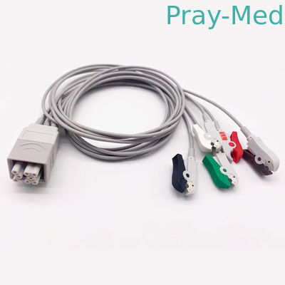 کابل هولتر چند لینک ECG 5 کلیپ سرب 1.1m برای GE SEER 1 سال گارانتی
