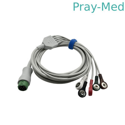 کانکتور 12 پین Mindray 5 کابل ECG سرب TPU جاکت EA6251B 040-000961-00