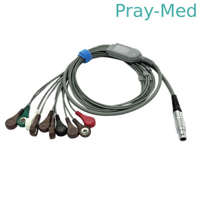 سازگاری Landcom 10 سرب ضبط کننده EKG هولتر کابل snap،10pin کانکتور