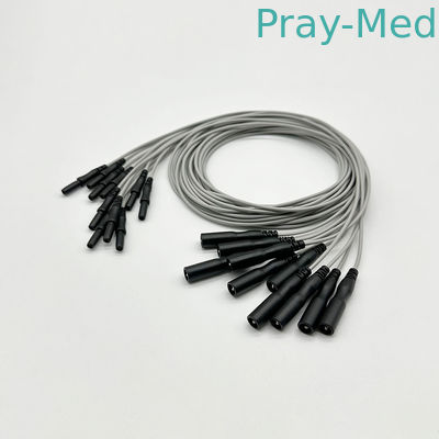 از مرد به زن TPU سیم های سرب EKG 2.0mm انعطاف پذیر و آسان برای استفاده برای حرفه ای