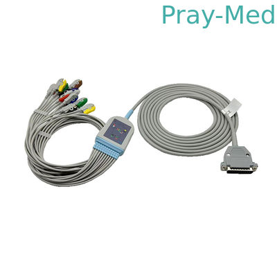 کابل EKG یک قطعه ی میکرومیک 25 پین 11 کلپ سرب IEC