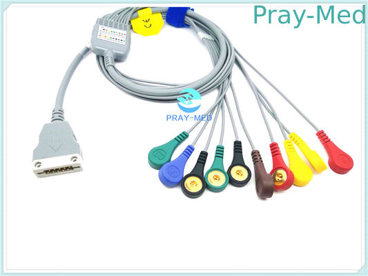 کابل بیمار ECG Beneware سازگار، 12 کابل ECG سرب با مواد TPU