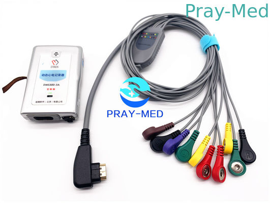 کابل بیمار DMS Holter ECG DMS300-3A Holter Wire TPU مواد با 10 سرب