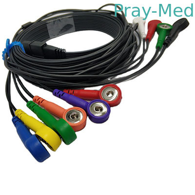 کت Schiller Ecg Holter Compatible MS-12 Blue 10 Lead Snap TPU Jacket