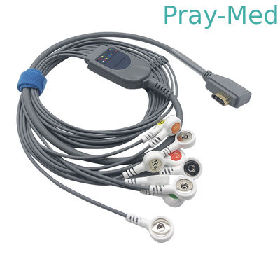 ECG 10 Lead 1.1m Ecg Wires for Smart Holter Recording System اتصال HDMI