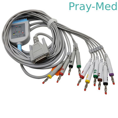 کت کودکان و نوجوانان 10 Lead Edan EKG Cable SE-12 Express SE-1200 3.6m TPU
