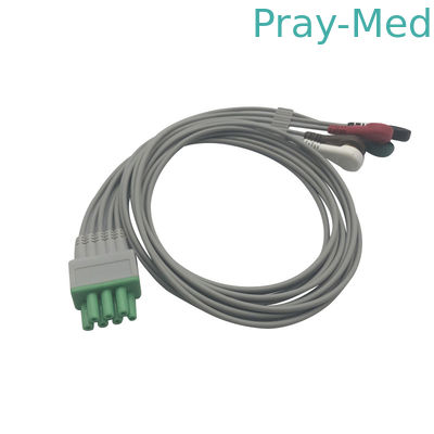 کابل بیمار 5 سربی AHA ECG سازگار برای Mindray Telemetry Snap