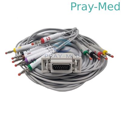 کابل زیمنس / Hellige 10 سرب EKG با موز 4.0 3.6 متر AHA / IEC
