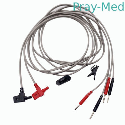 کابل ECG بیمار برای دستگاه های NMES سیم درمان بلع 1.5 متر pvc سفید یا رنگ دیگر