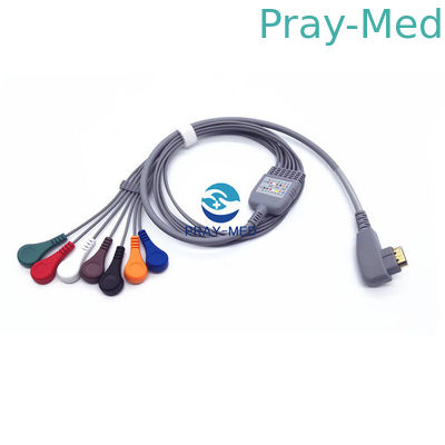 19 پین Snap کابل ECG بیمار 5/10 هدایت DMS 300 سیستم Holter ایمنی بیمار سازگار است