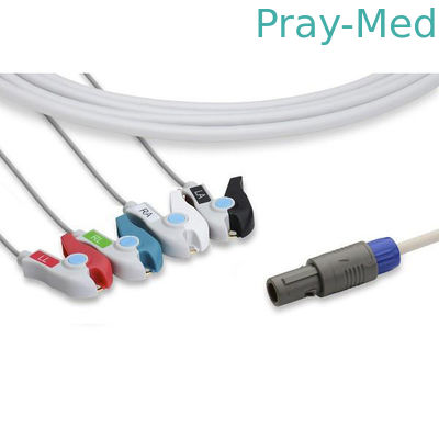 پتاس 4 کابل بیمار مبتلا به ECG با 6 پین خرج کردن / خرج کردن 0.7lb وزن